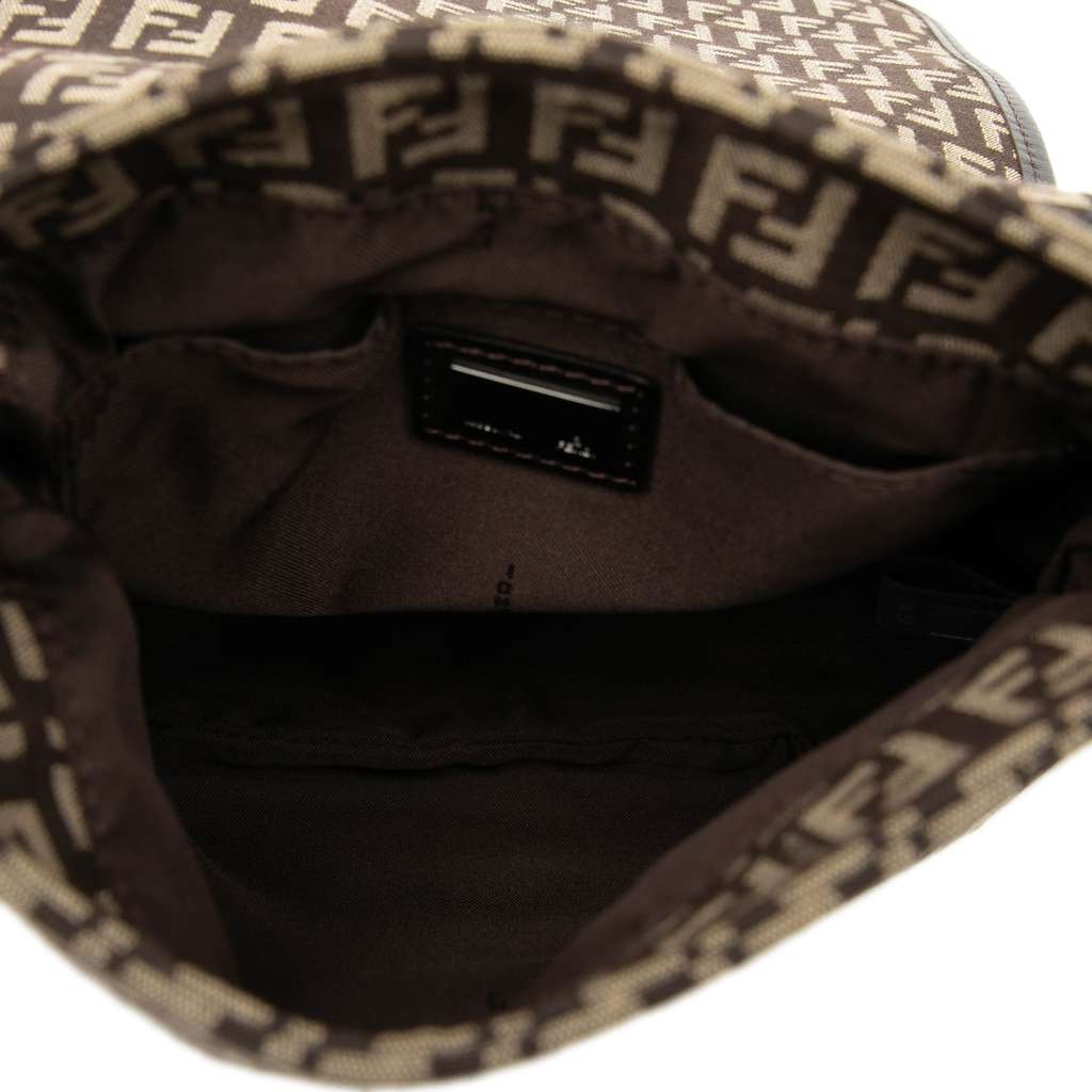 Fendi Zucchino Canvas Crossbody Brown Canvas Very good - Model View