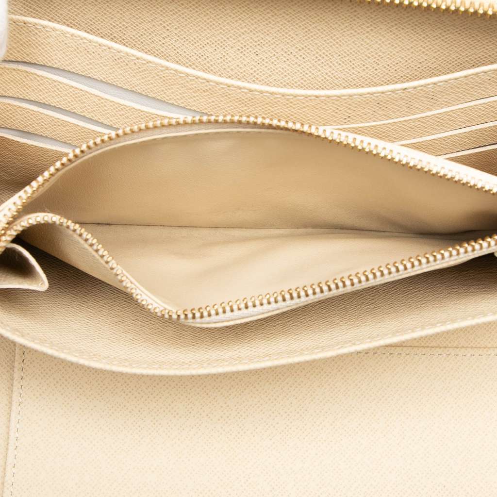 Louis Vuitton Damier Azur Zippy Long Wallet White Very good condition - Box View