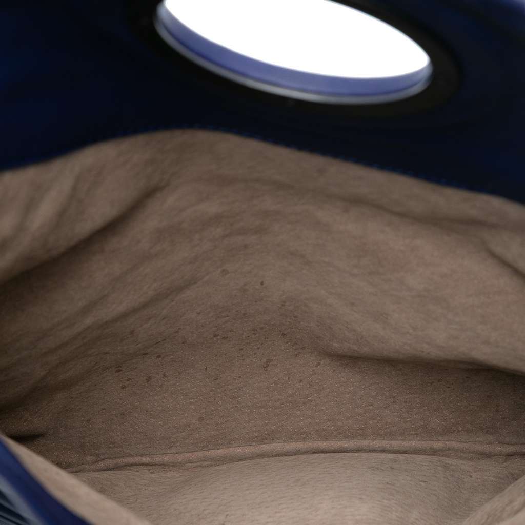 Bottega Veneta Nappa Intrecciato Turn Lock Clutch Blue Leather Very good condition - Model View