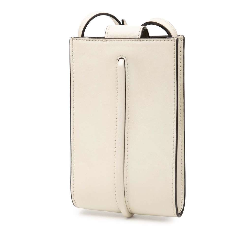 Fendi Leather Fendigraphy Phone Pouch White Leather Very good - Inside View