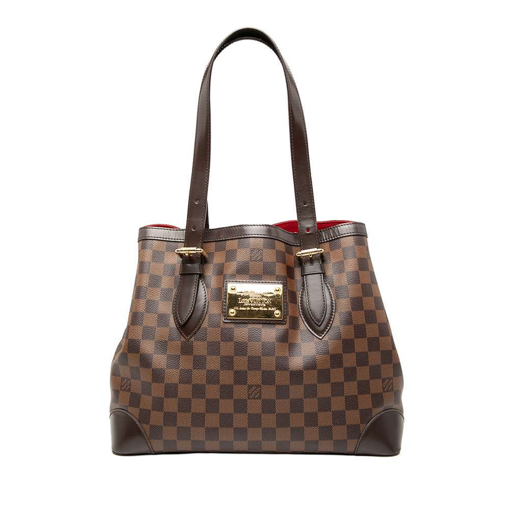 Louis Vuitton Damier Ebene Hampstead MM Brown Good - Front View