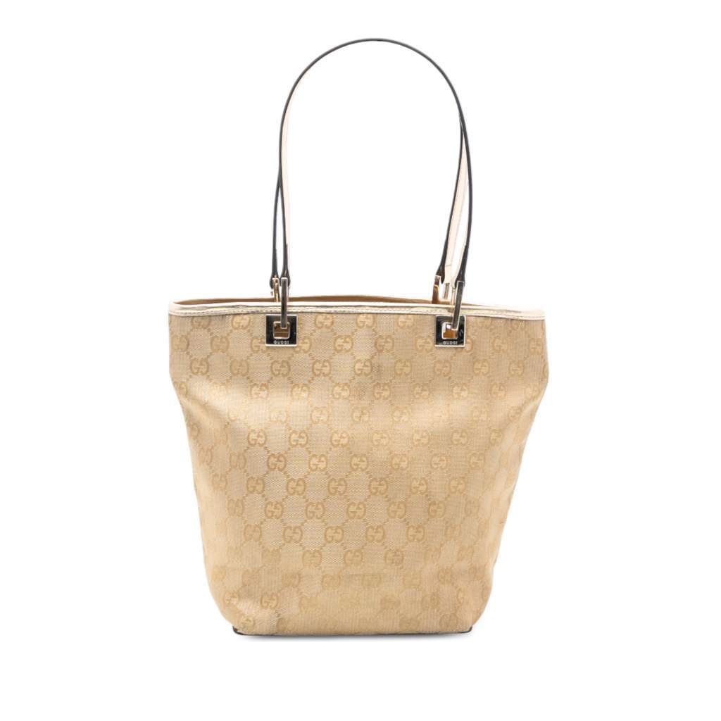 Gucci GG Canvas Tote Gold Canvas Very good - Front View