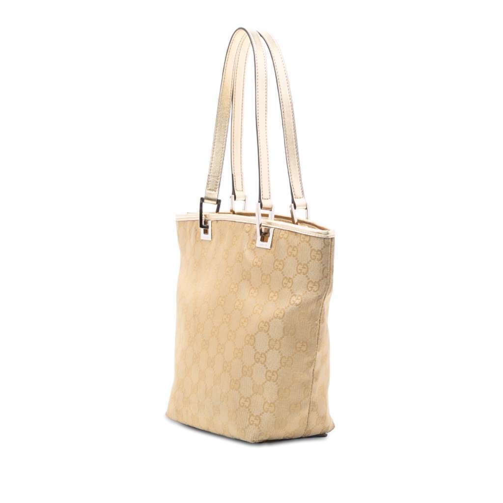 Gucci GG Canvas Tote Gold Canvas Very good - Back View