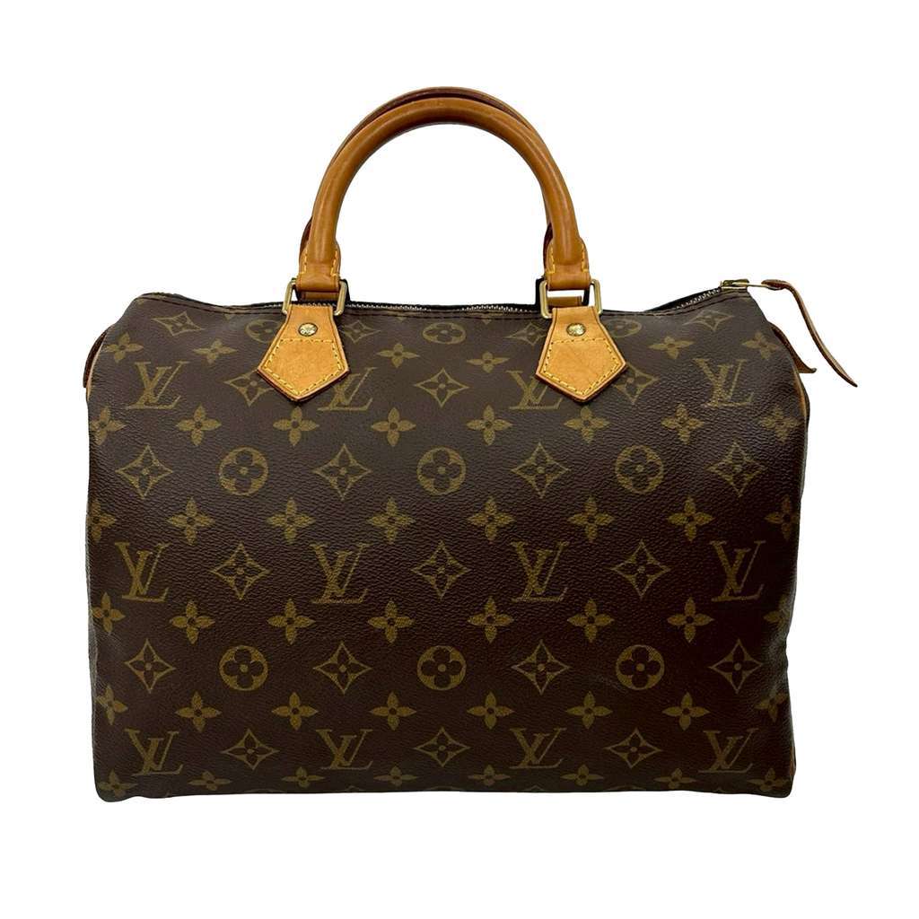 Louis Vuitton Monogram Speedy 25 Brown Good - Front View