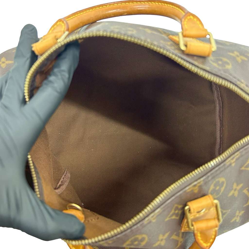 Louis Vuitton Monogram Speedy 25 Brown Good - Inside View