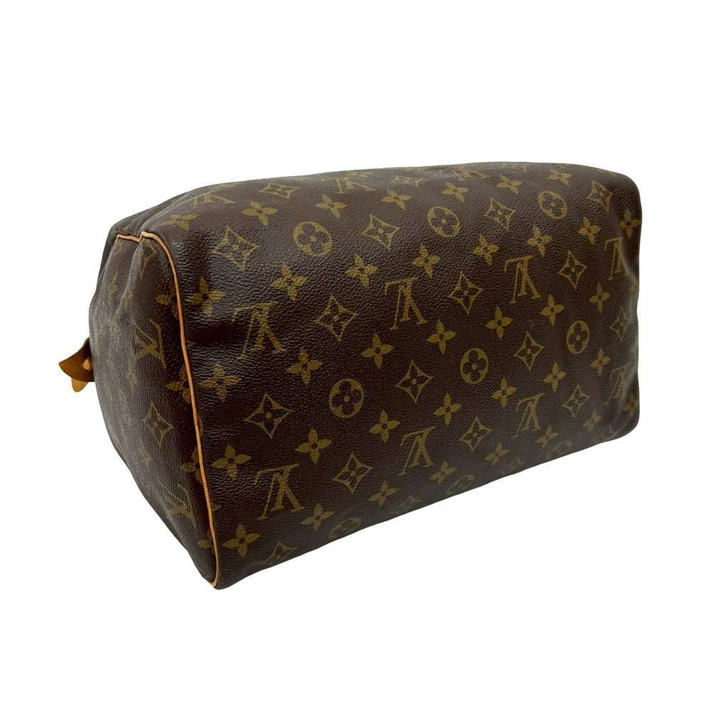 Louis Vuitton Monogram Speedy 25 Brown Good - Model View