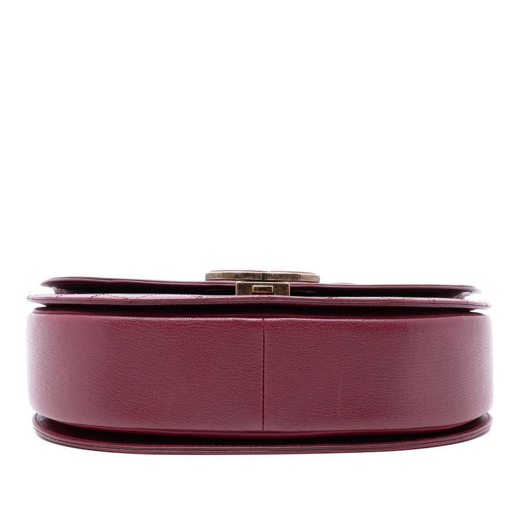Chanel Medium Calfskin Coco Curve Flap Red Leather Very good condition - Inside View