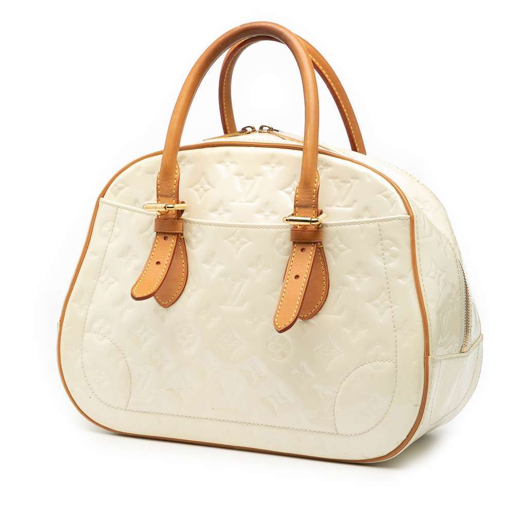 Louis Vuitton Monogram Vernis Summit Drive White Leather Good - Back View