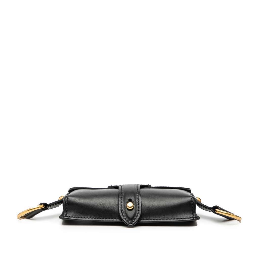 Dior Mini Leather D Bee Saddle Bag Black Leather Very good - Inside View