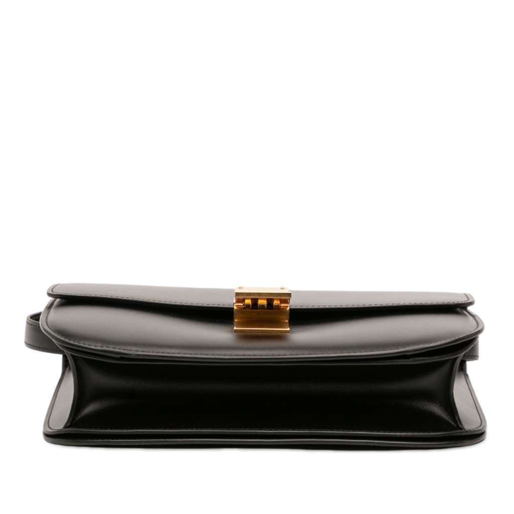 Celine Medium Calfskin Classic Box Black Leather Good - Inside View