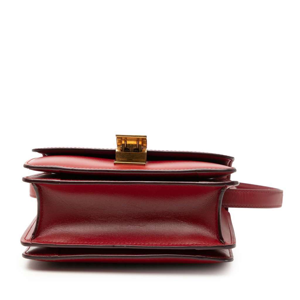 Celine Small Calfskin Classic Box Red Leather Very good - Inside View