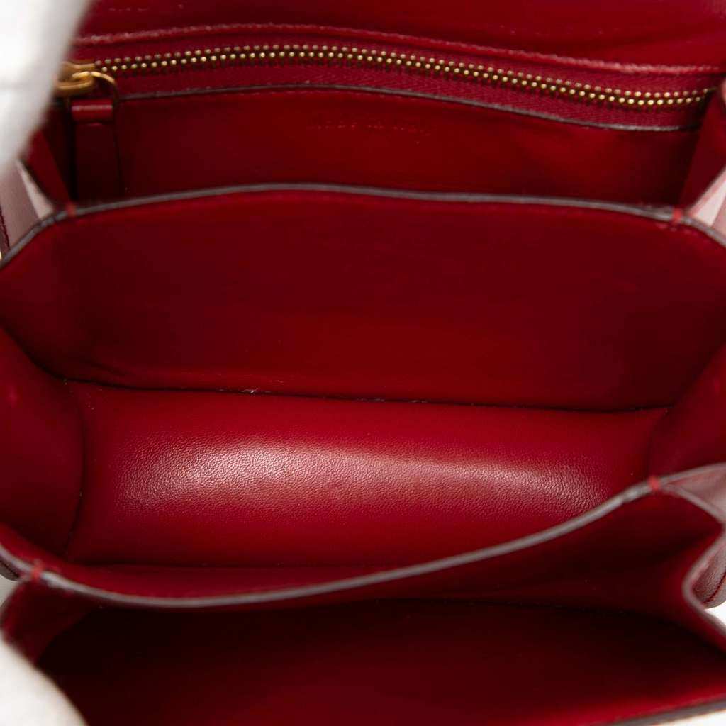 Celine Small Calfskin Classic Box Red Leather Very good - Model View