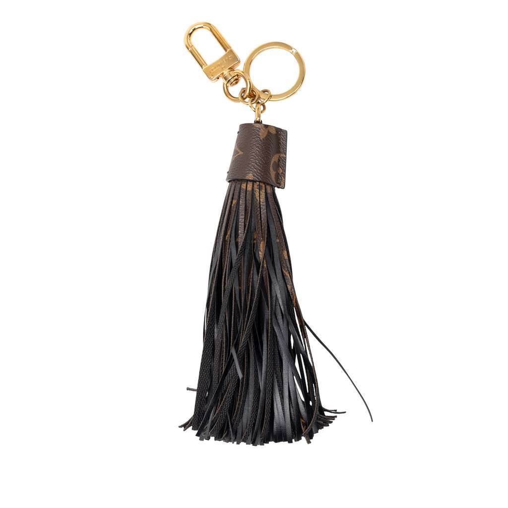 Louis Vuitton Monogram Tassel Bag Charm Brown Good - Front View