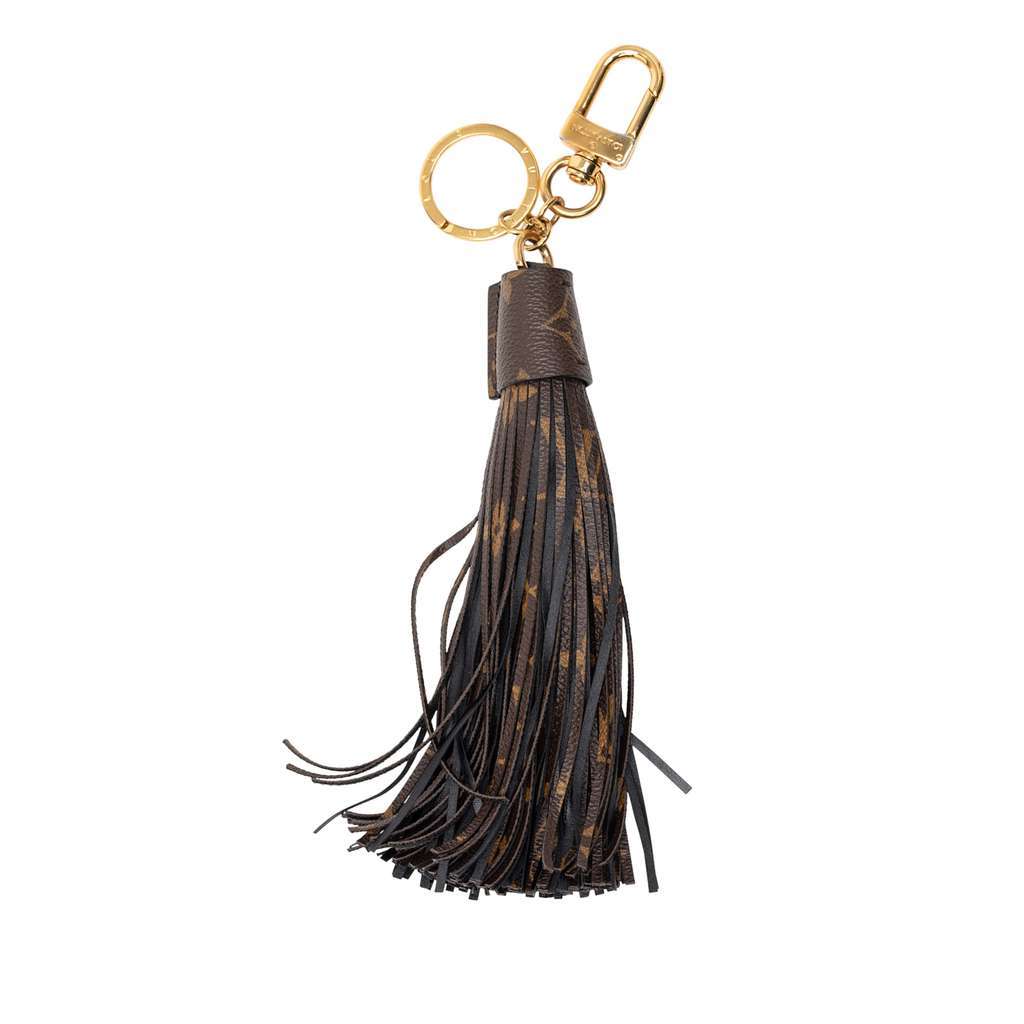 Louis Vuitton Monogram Tassel Bag Charm Brown Good - Back View
