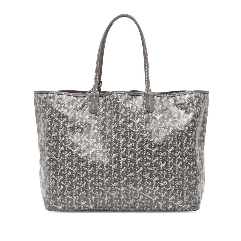 Goyard Goyardine Saint Louis PM Grey Canvas Very good - Front View