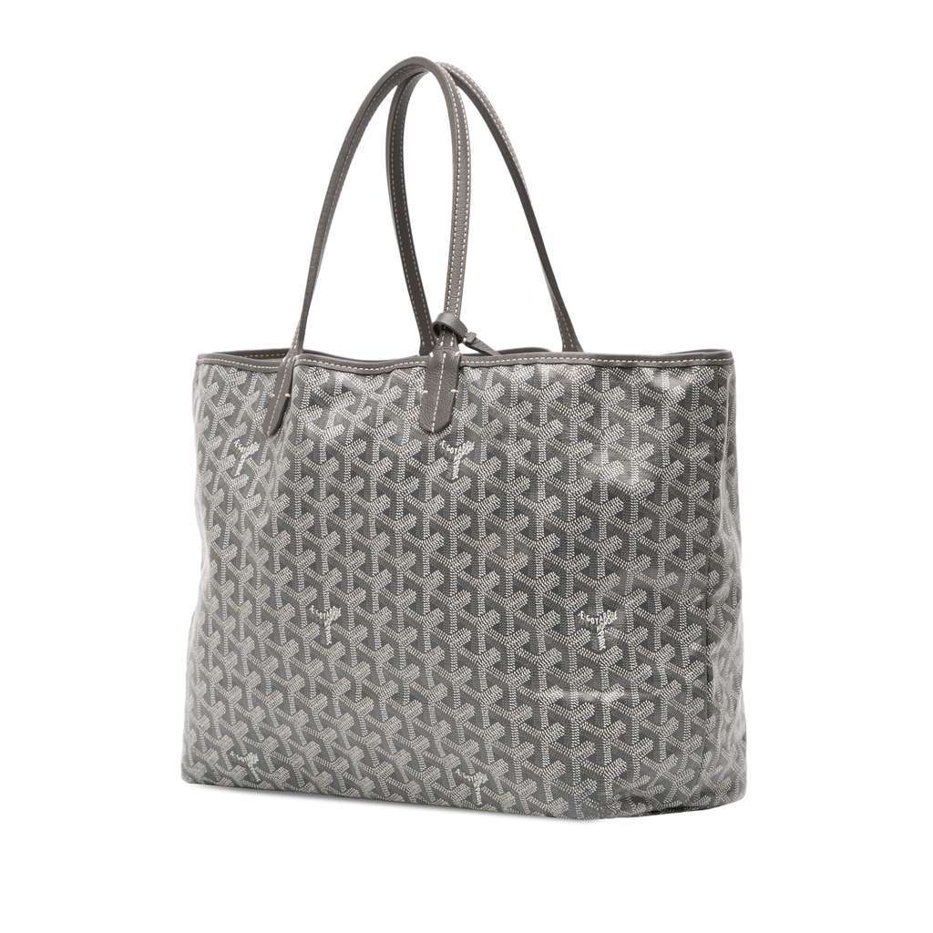 Goyard Goyardine Saint Louis PM Grey Canvas Very good - Back View