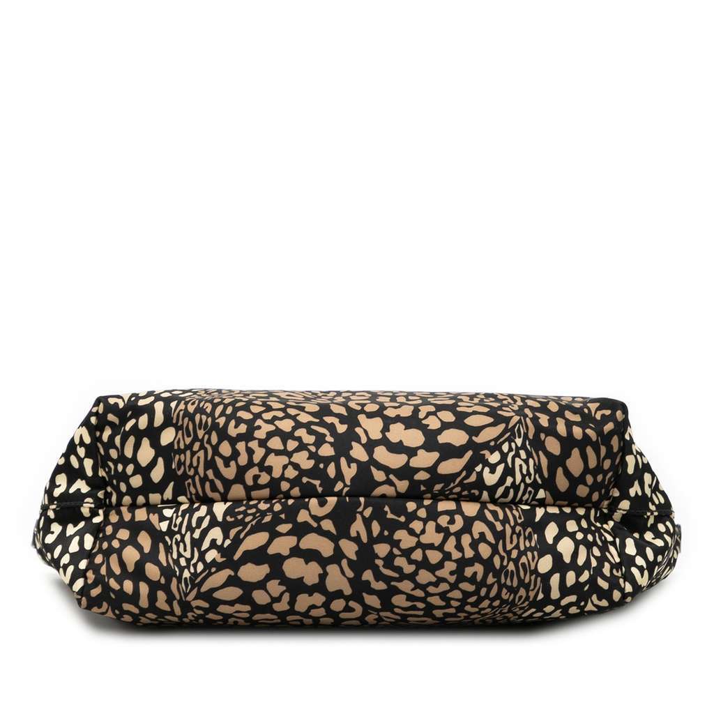 Salvatore Ferragamo Nylon Leopard Print Gancini Tote Black Very good condition - Inside View