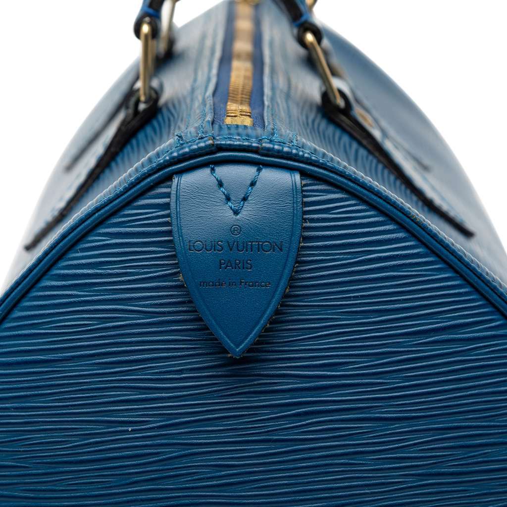 Louis Vuitton Epi Speedy 30 Blue Leather Good - Box View
