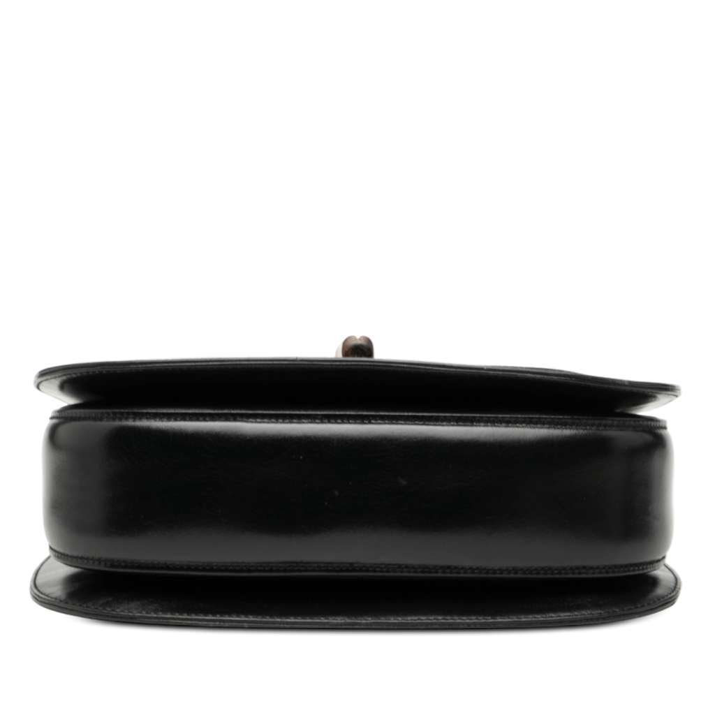 Gucci Grained Calfskin Bamboo Night Black Leather Very good condition - Inside View