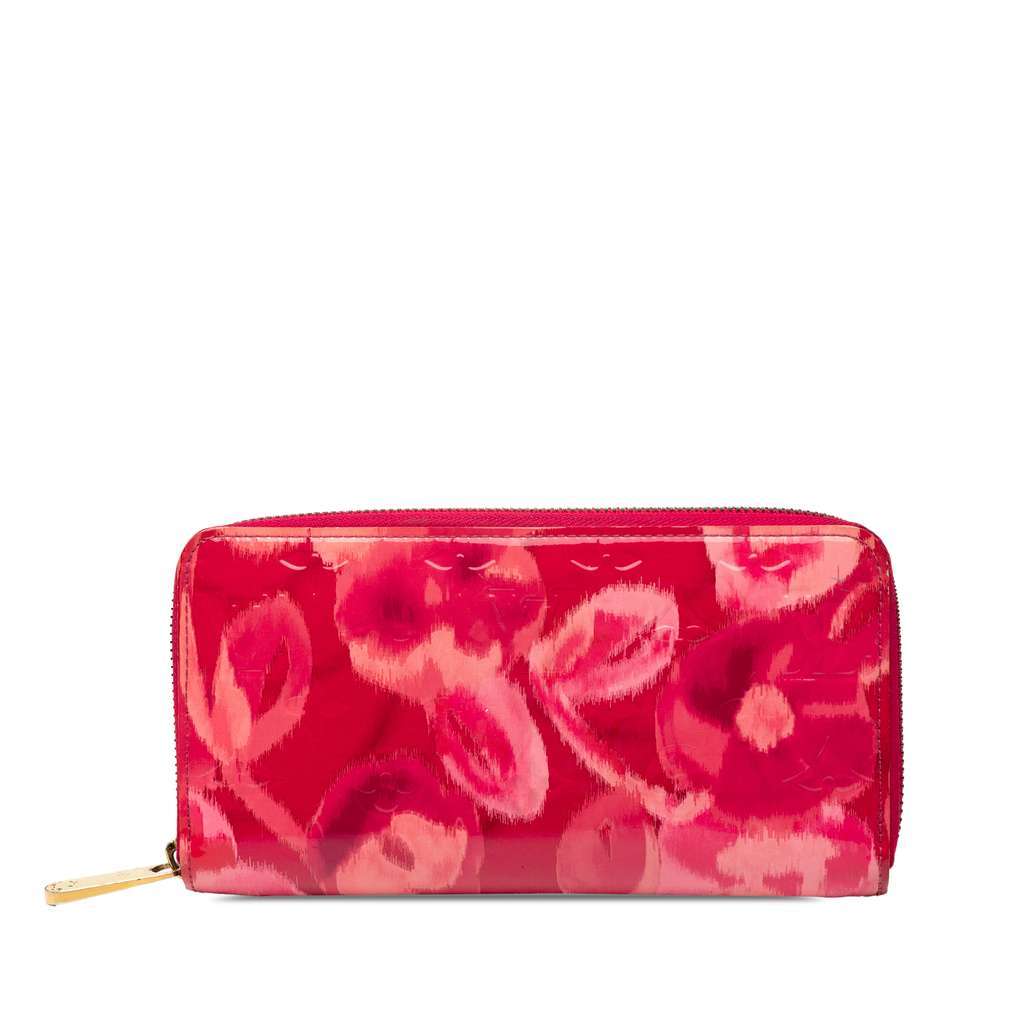 Louis Vuitton Monogram Vernis Ikat Zippy Wallet Pink Leather Very good - Front View