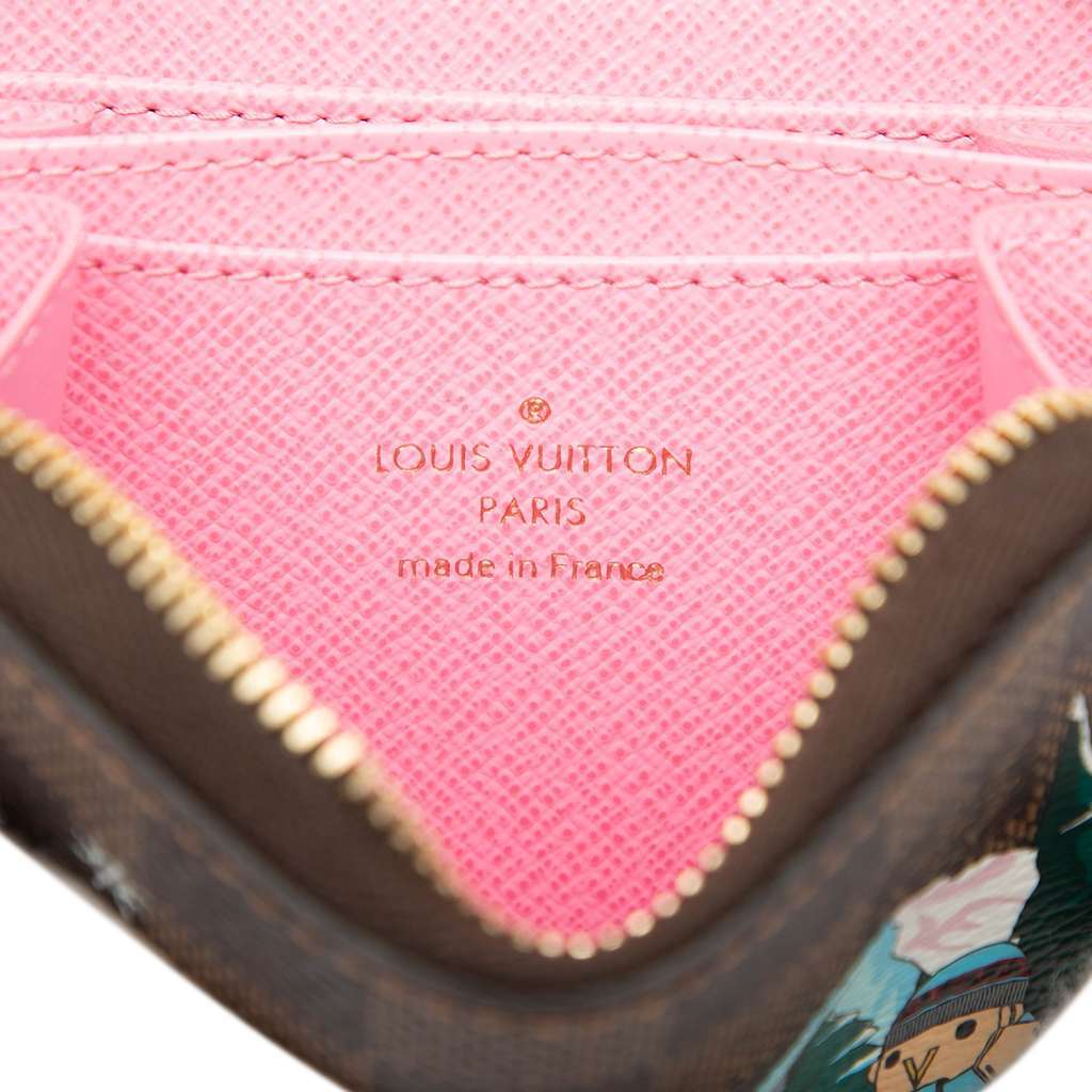 Louis Vuitton Damier Ebene Vivienne Coin Pouch Brown Very good - Box View
