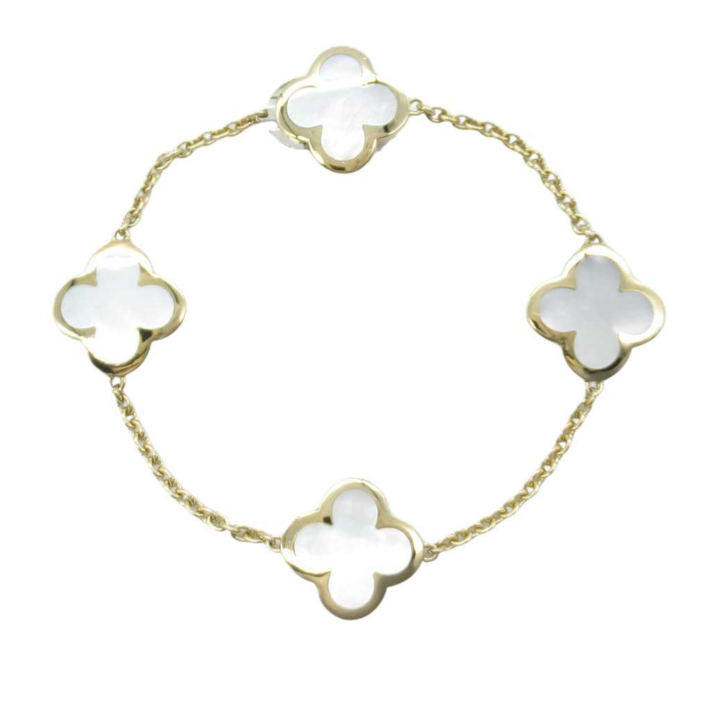 Van Cleef & Arpels 18K Yellow Gold and Mother of Pearl Pure Alhambra Bracelet Gold Gold Good condition - Front View