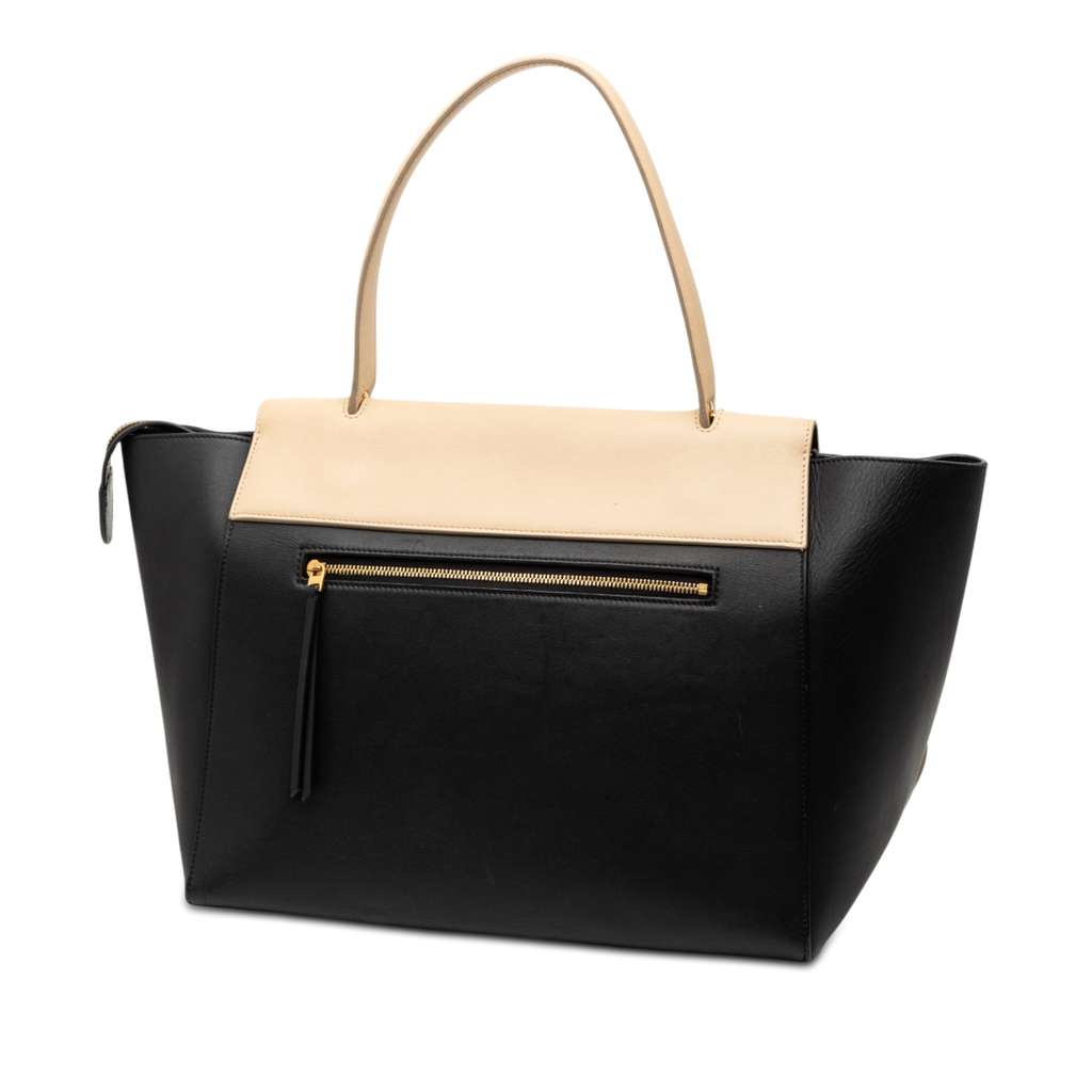 Celine Mini Bicolor Smooth Calfskin Belt Bag Black Leather Good - Back View