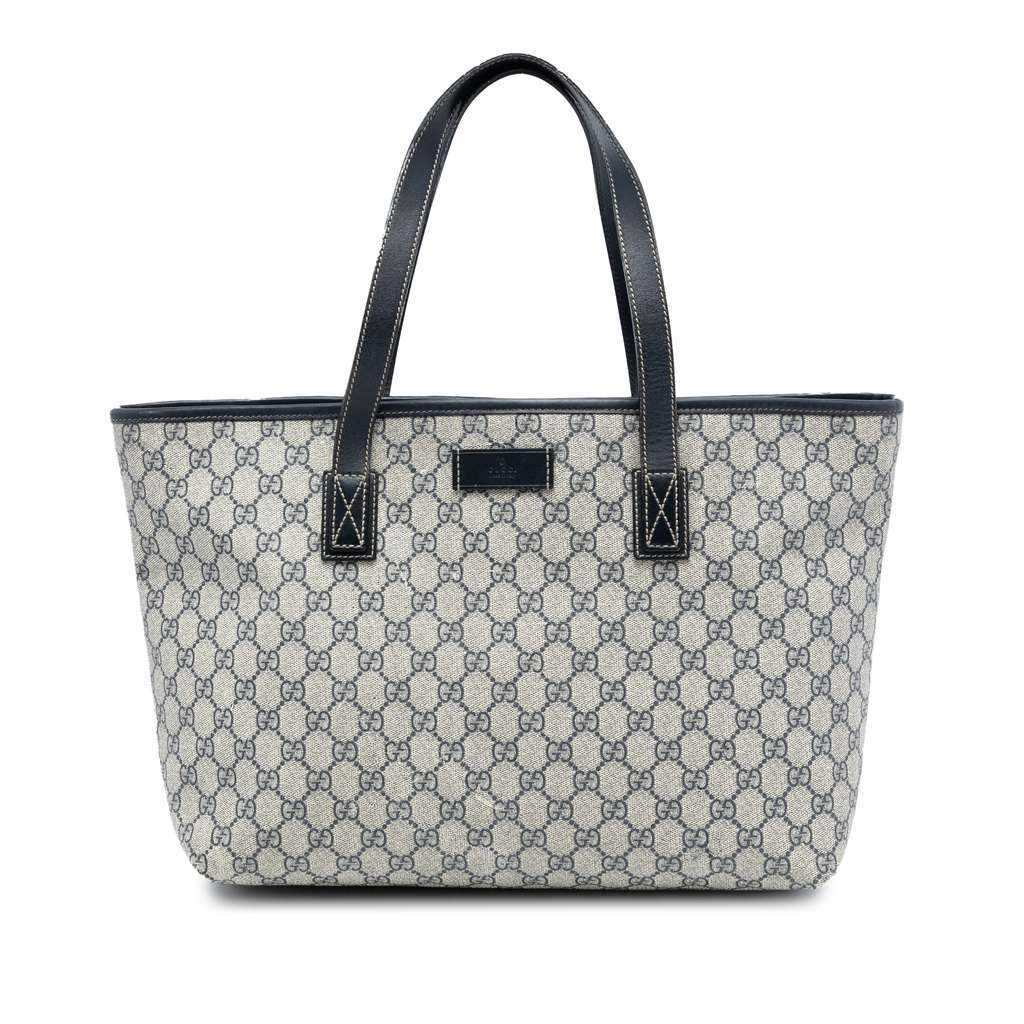 Gucci GG Supreme Tote Brown Canvas Good - Front View
