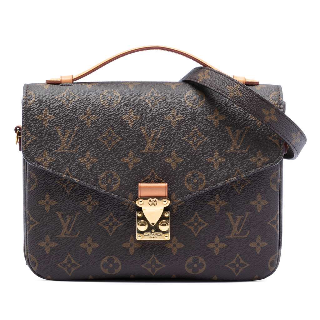Louis Vuitton Monogram Pochette Metis Brown Good - Front View
