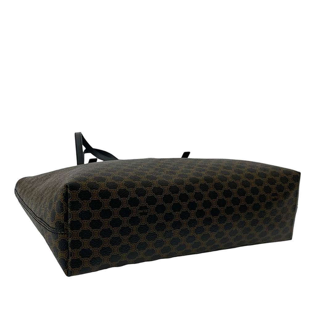 Celine Macadam Coated Canvas Tote Black Canvas Good - Model View