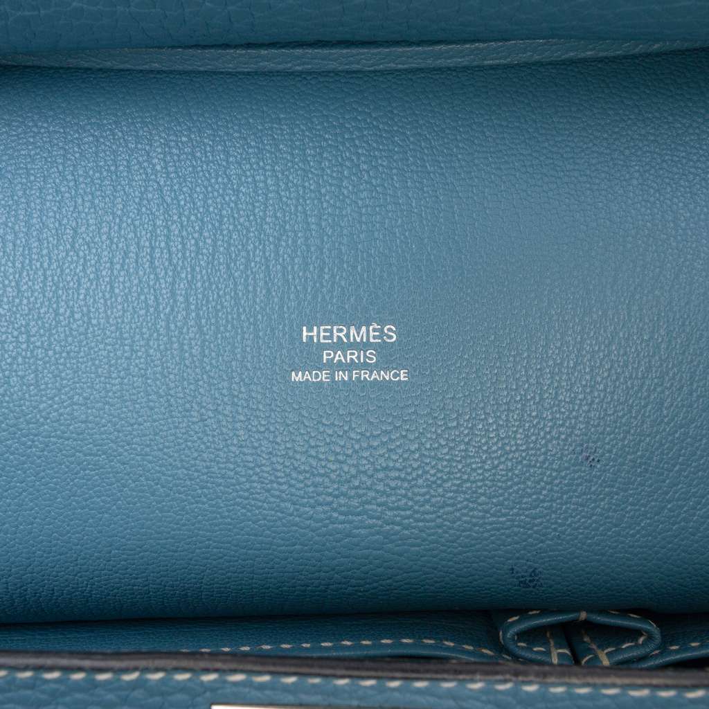 Hermès Clemence Jypsiere 28 Blue Leather Very good - Box View