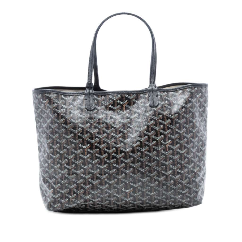 Goyard Goyardine Saint Louis PM Black Canvas Very good - Front View