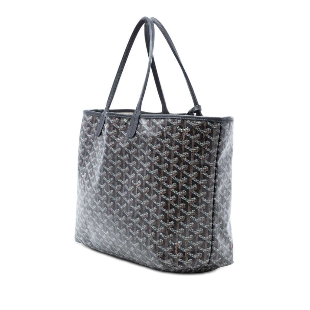 Goyard Goyardine Saint Louis PM Black Canvas Very good - Back View