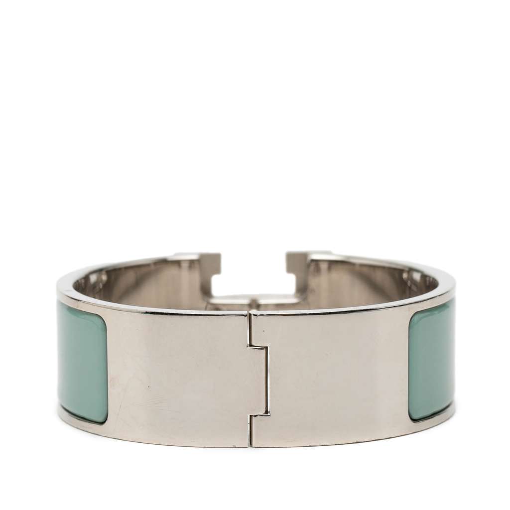 Hermès Wide Enamel Clic Clac H Bracelet PM Green Good condition - Inside View