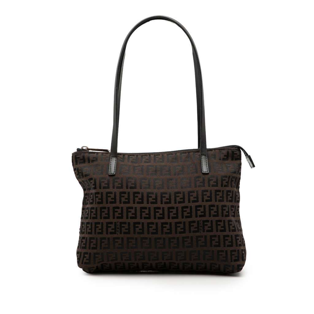 Fendi Zucchino Canvas Tote Brown Canvas Very good - Front View