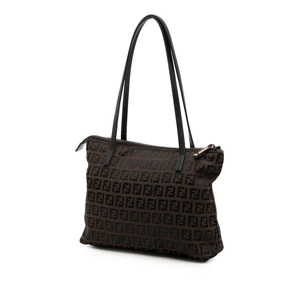 Fendi Zucchino Canvas Tote Brown Canvas Very good - Back View