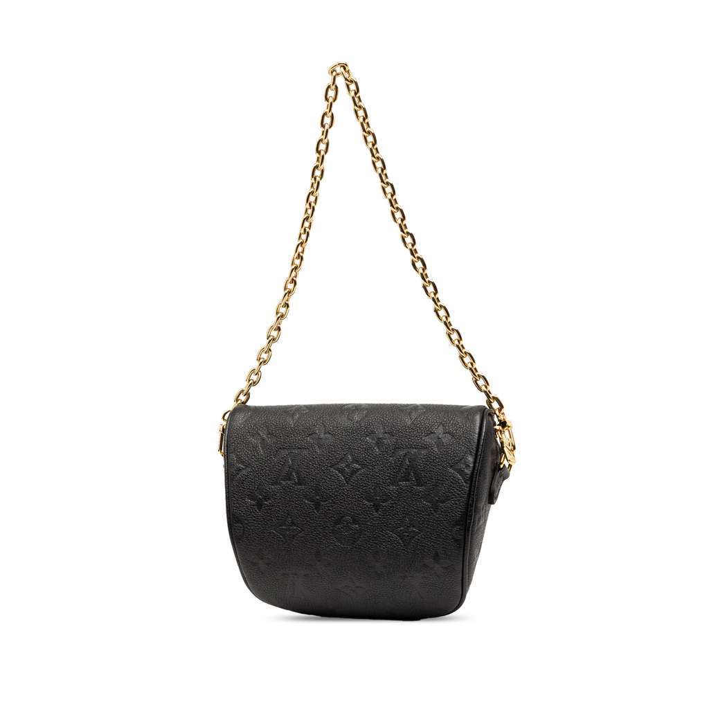 Louis Vuitton Monogram Empreinte Mini Bumbag Black Leather Very good - Back View