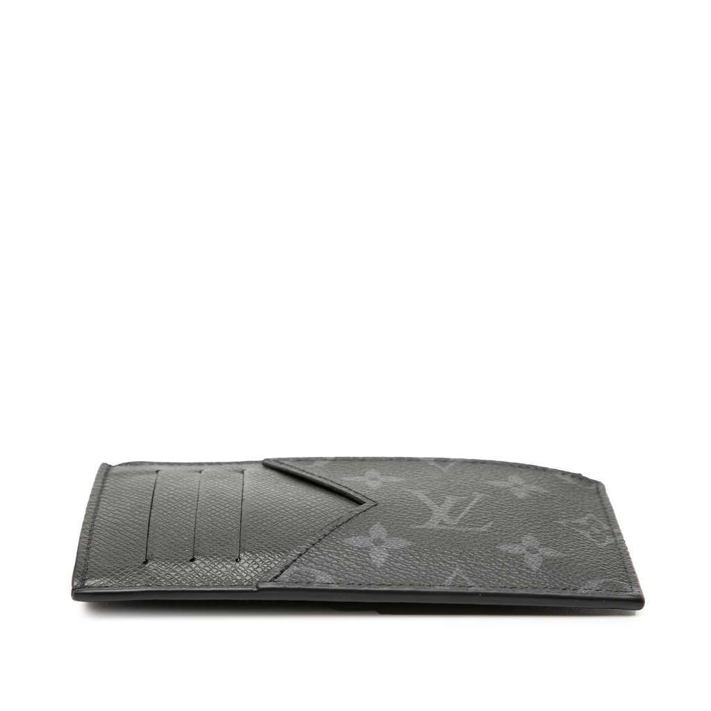 Louis Vuitton Monogram Eclipse Taigarama Coin Card Holder Black Good - Inside View
