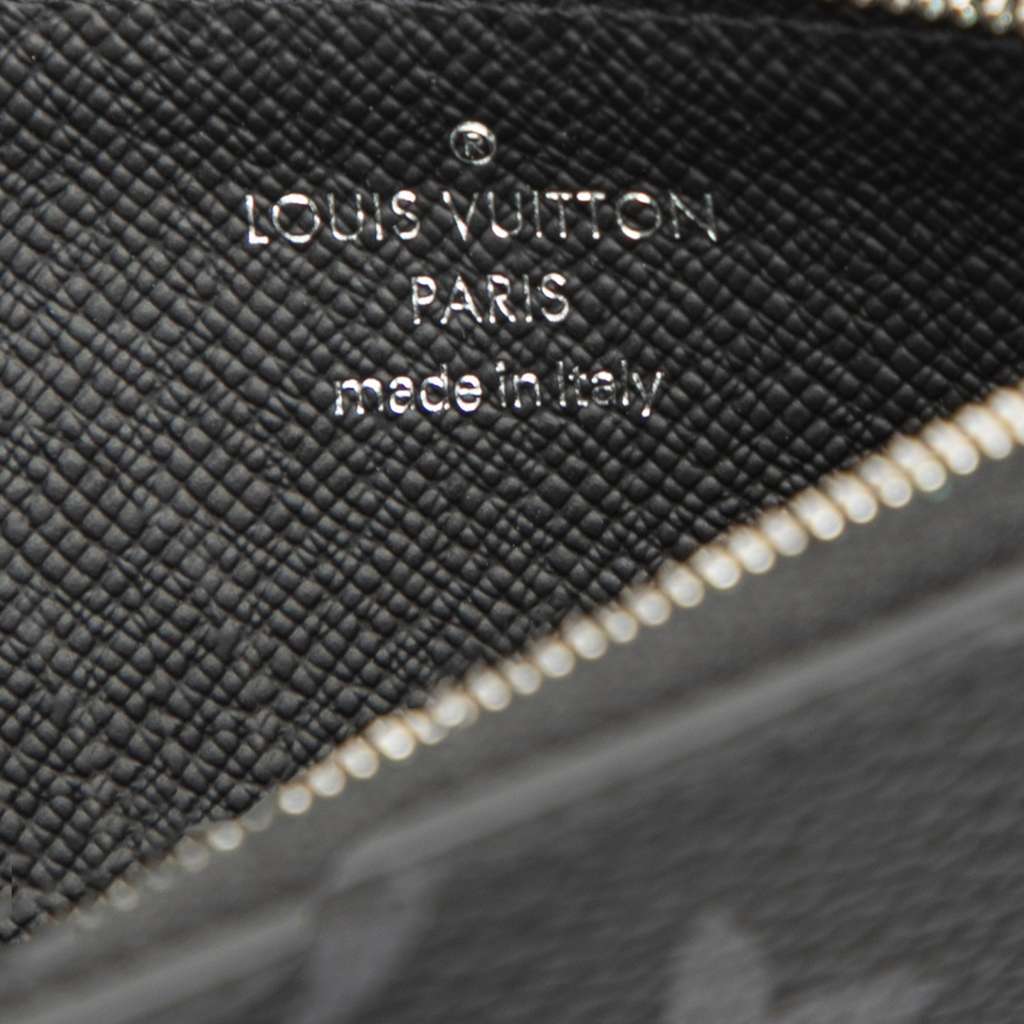 Louis Vuitton Monogram Eclipse Taigarama Coin Card Holder Black Good - Box View