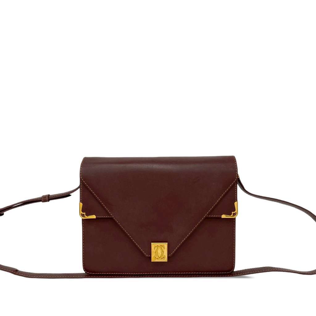 Cartier Leather Must de Cartier Crossbody Red Leather Good - Front View