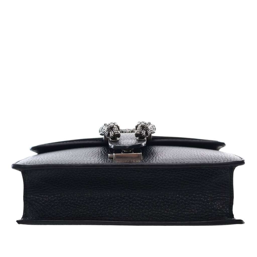 Gucci Small Leather Dionysus  Crossbody Black Leather Good - Inside View