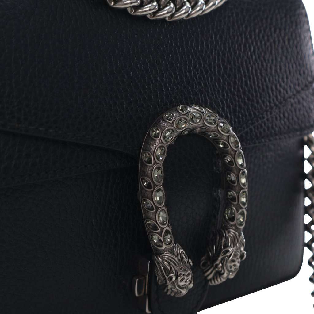 Gucci Small Leather Dionysus  Crossbody Black Leather Good - Box View