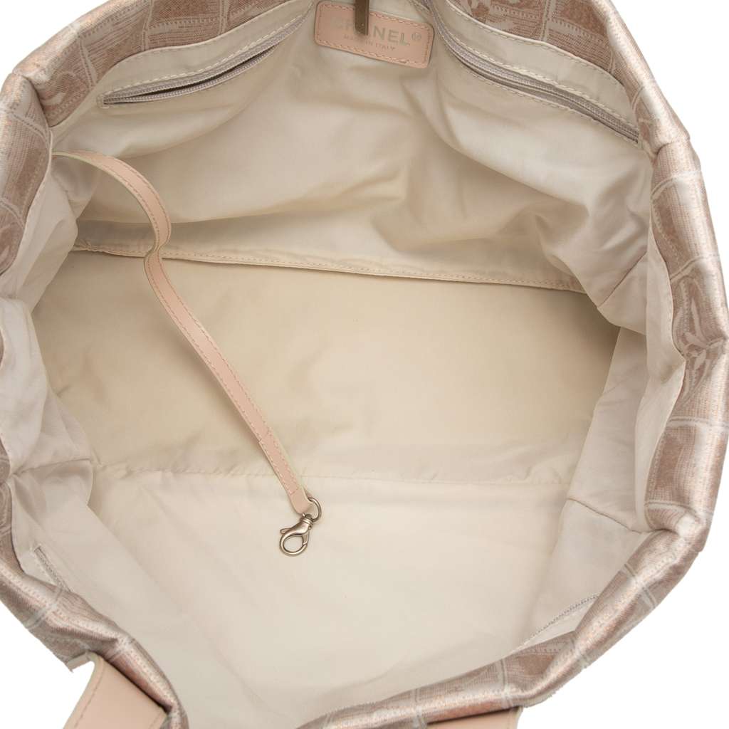 Chanel New Travel Line Nylon Tote Brown Good - Model View