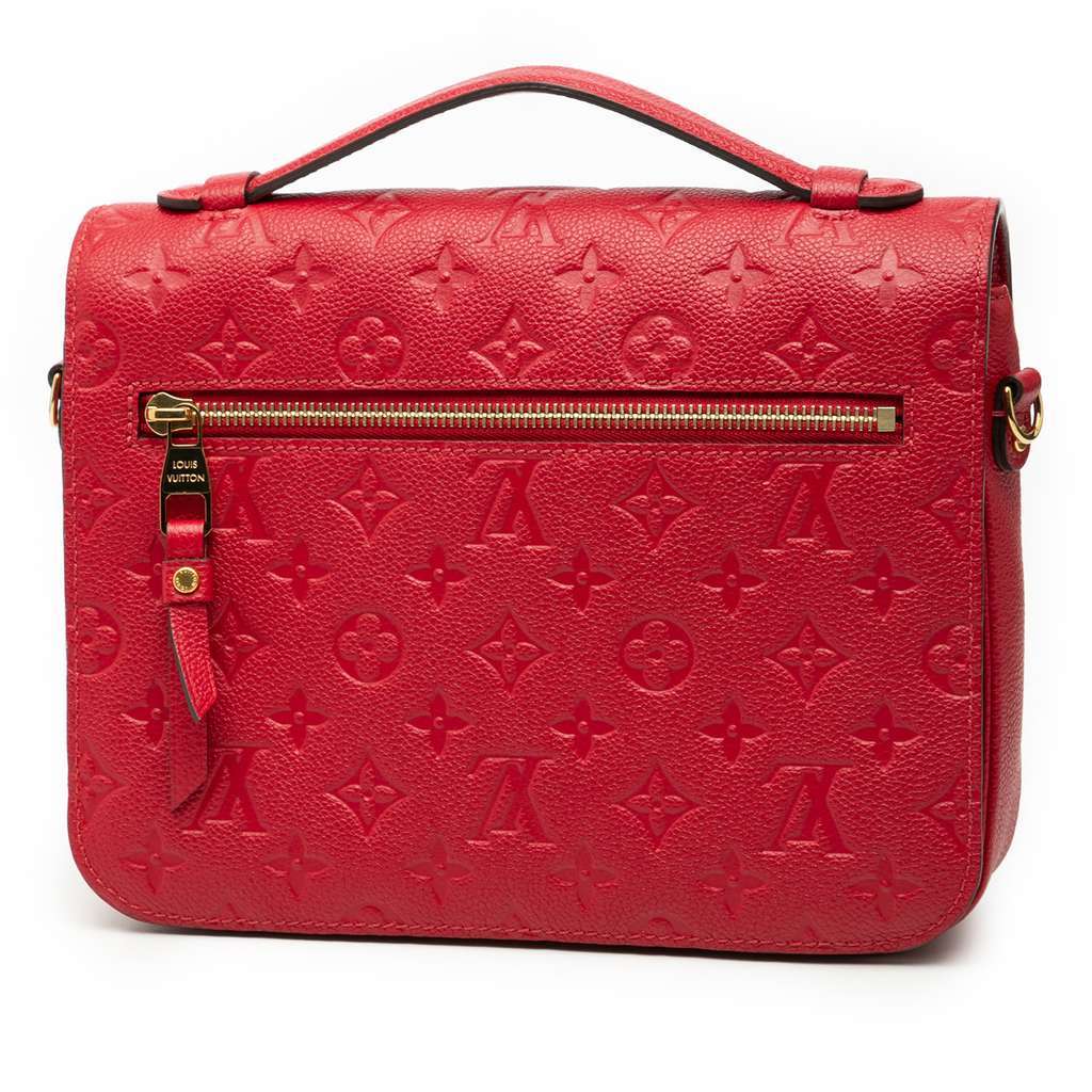Louis Vuitton Monogram Empreinte Pochette Metis Red Leather Good - Back View