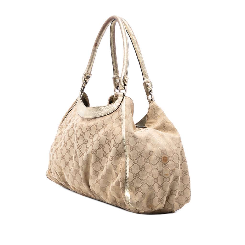 Gucci GG Canvas Abbey D Ring Shoulder Bag Brown Canvas Very good condition - Back View