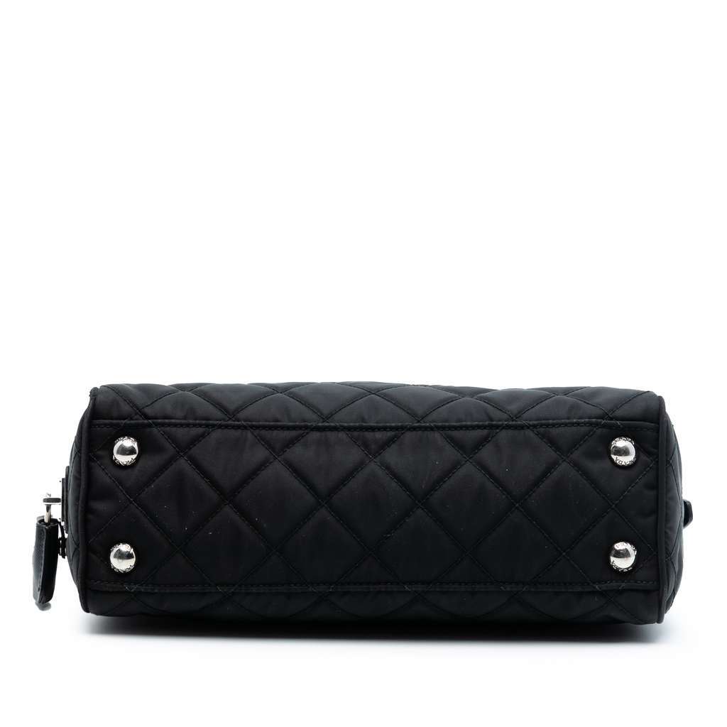 Prada Impuntu Tessuto Chain Crossbody Black Good - Inside View