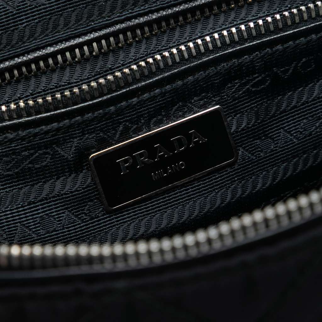 Prada Impuntu Tessuto Chain Crossbody Black Good - Box View