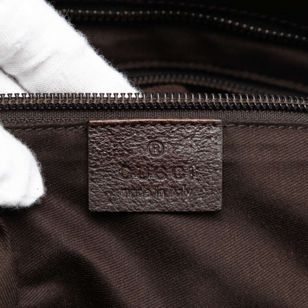 Gucci GG Canvas Web Double Pocket Crossbody Brown Canvas Very good - Box View