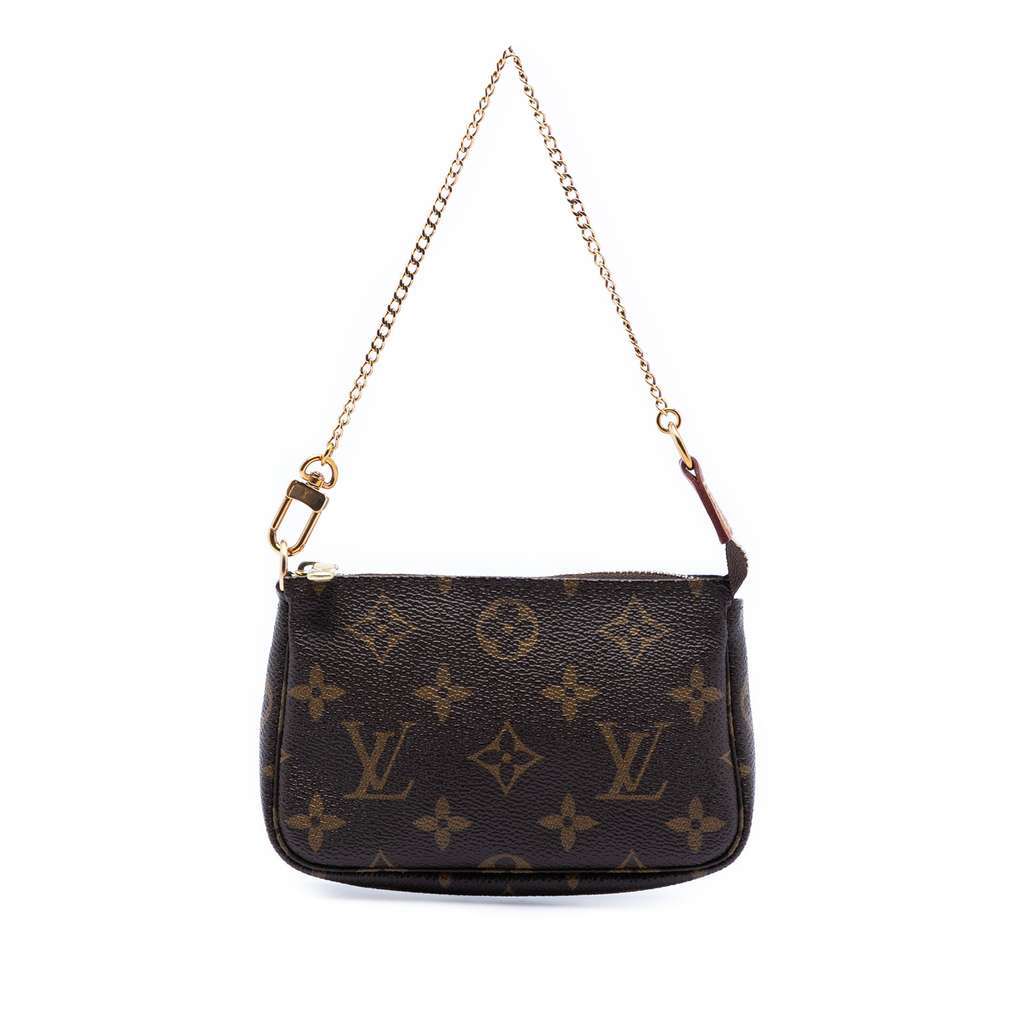 Louis Vuitton Monogram Mini Pochette Accessoires Brown Very good condition - Front View