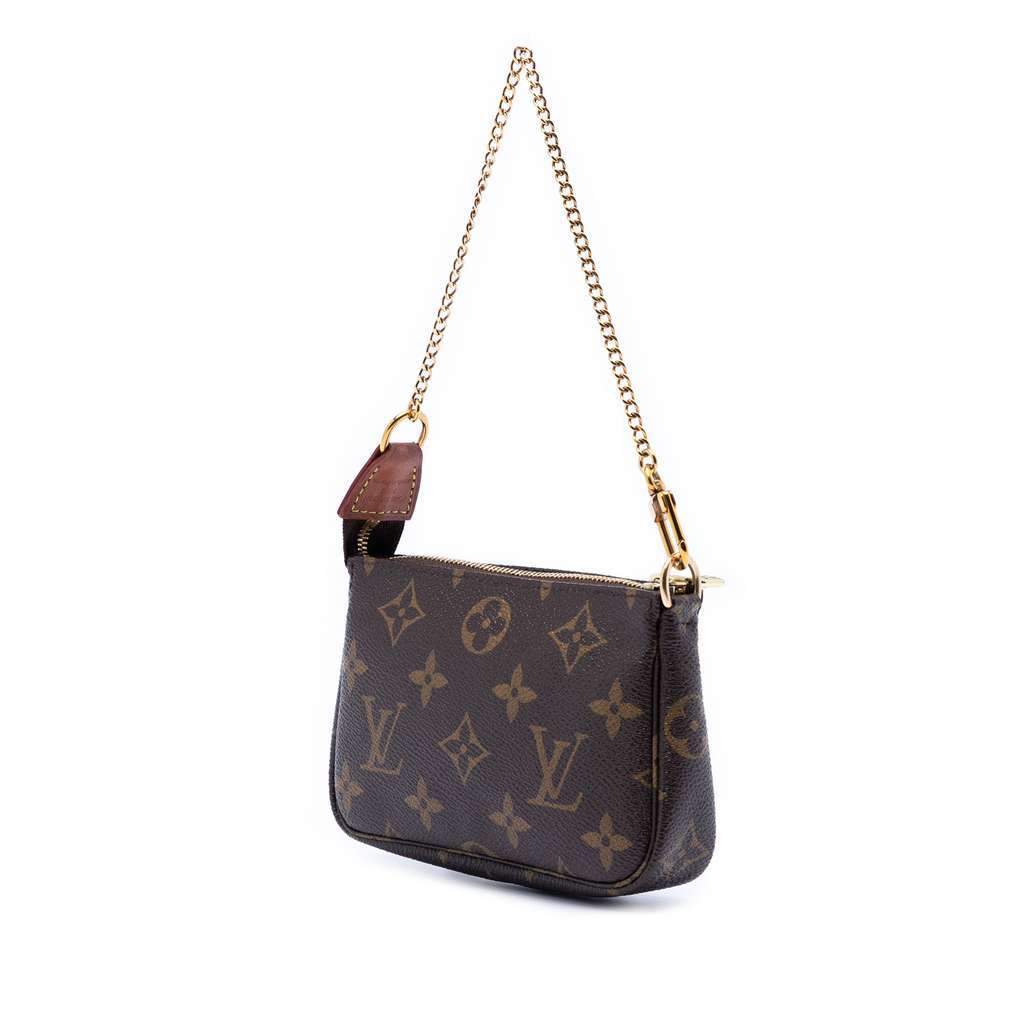 Louis Vuitton Monogram Mini Pochette Accessoires Brown Very good condition - Back View